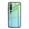 Xiaomi gradient tempered glass phone case in blue for Mi 10, simple protective shell