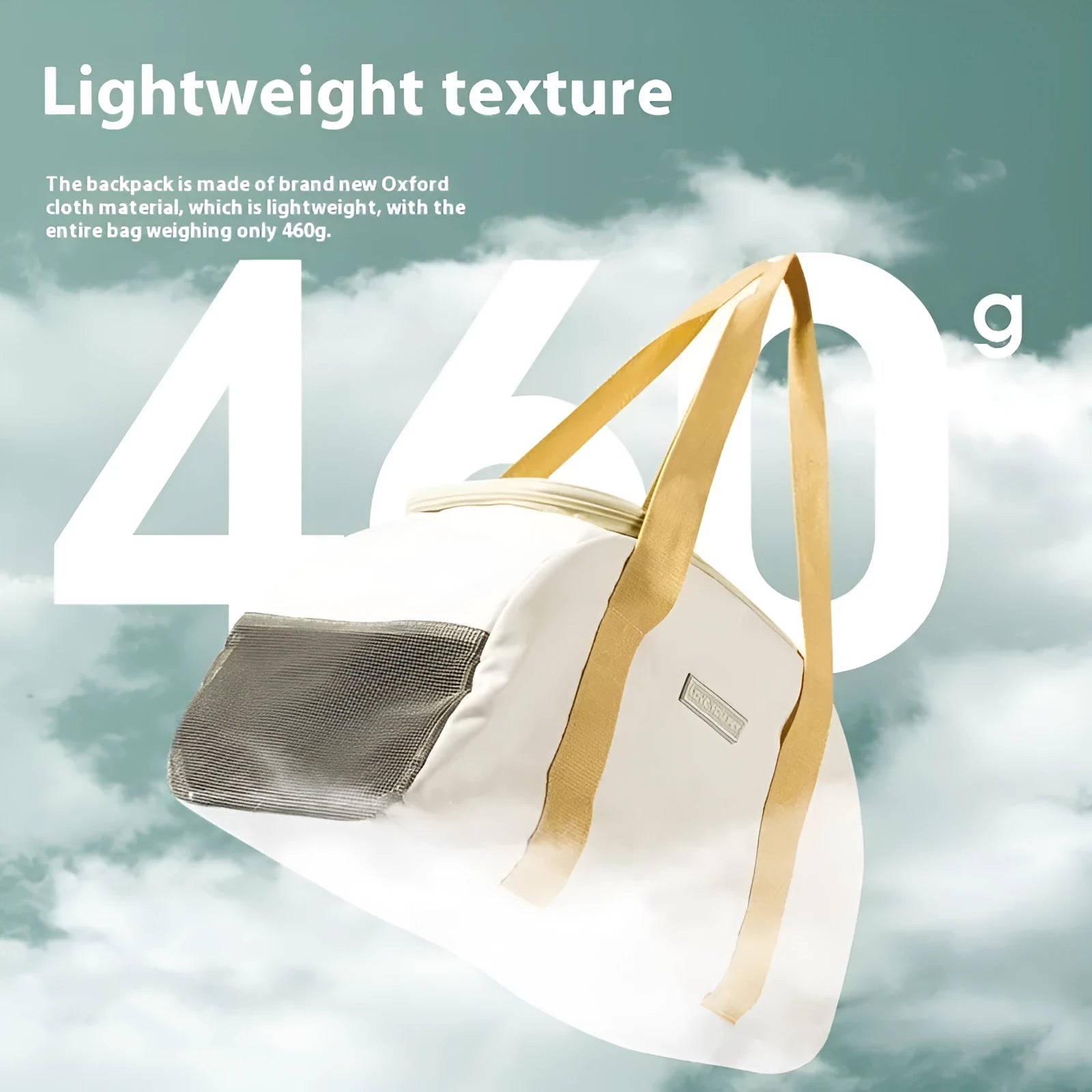 One shoulder breathable cat bag in Dynamic Yellow with Oxford cloth and plaid material