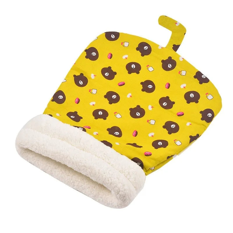 Blue rabbit colour thickened lambswool cat nest sleeping bag 55x45cm for small winter pet bed