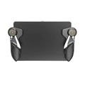 Black six-finger adjustable game controller for tablet and smartphone gaming.