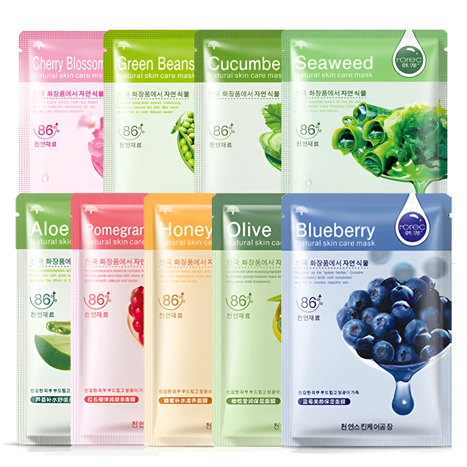 Aloe Vera Body Care Moisturizing Mask 30g white sheet face mask from Han Han Mask Series