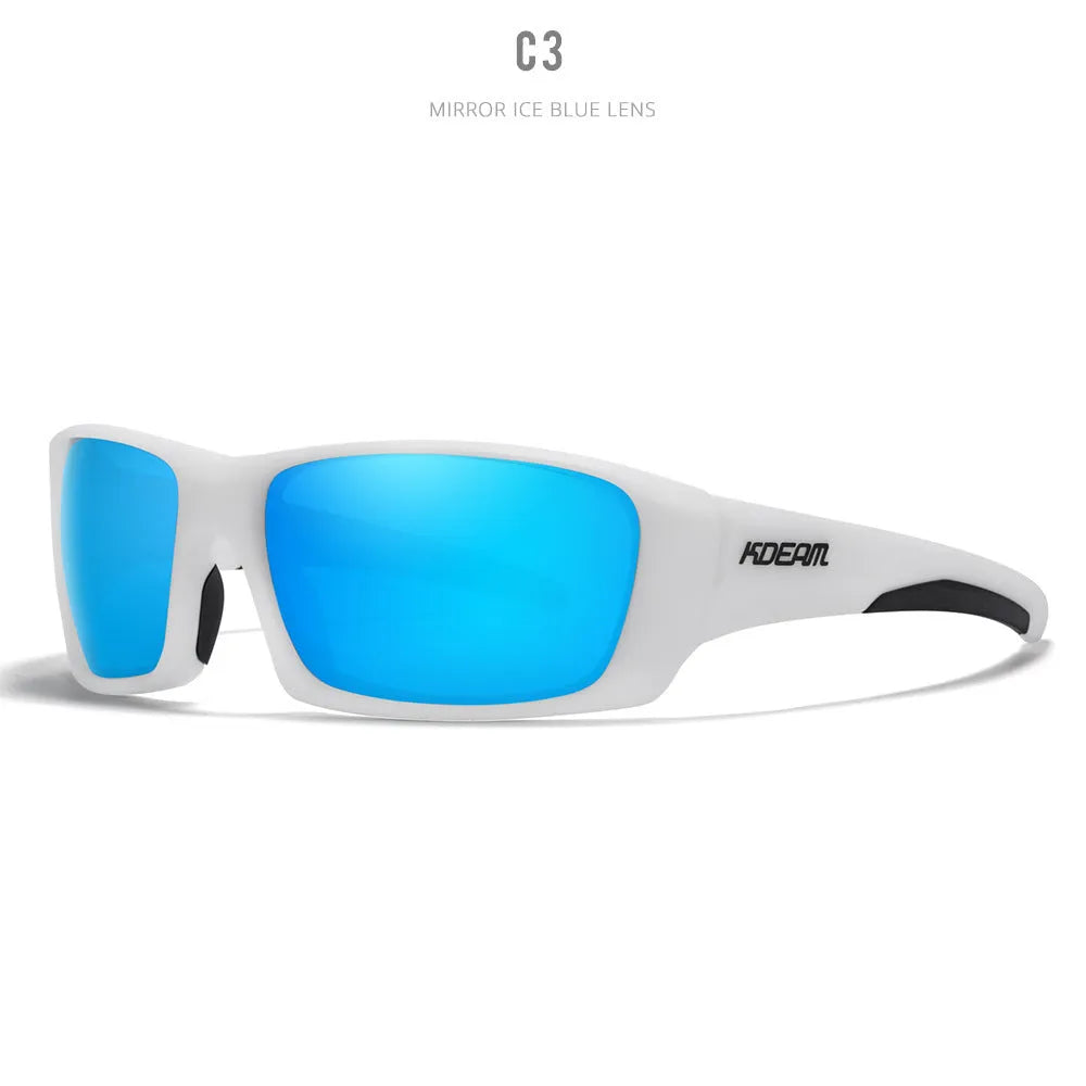 Sports polarised sunglasses with TR90 frame and silicone nose pad in colour option C1, 147x125x44mm