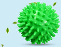 Fitness sports fascial point massage ball set with hard spikes, 7.5cm and 9cm, in dark purple and green
