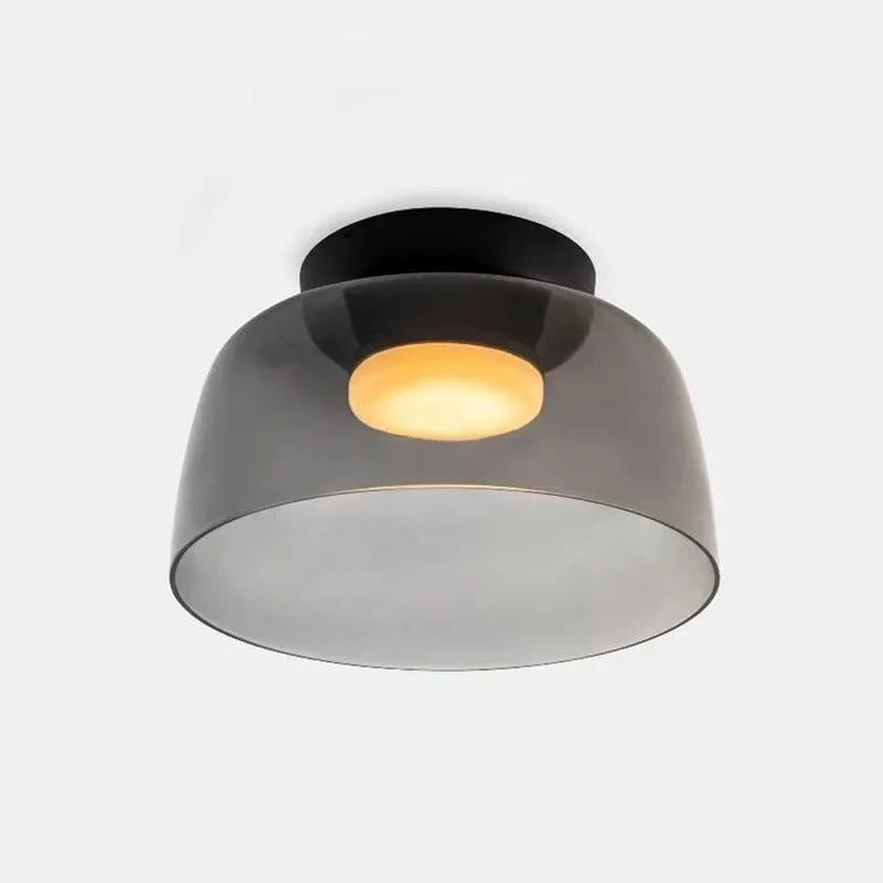 Nordic designer LED ceiling light fixture in Emerald Green finish for master bedroom or restaurant use