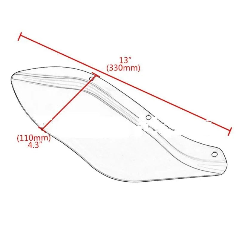 Black and transparent ABS plastic Harley Davidson motorcycle side headlight cover set.