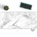 Large texture anime mouse pad with lock edge non-slip rubber base on desk showing keyboard and mouse