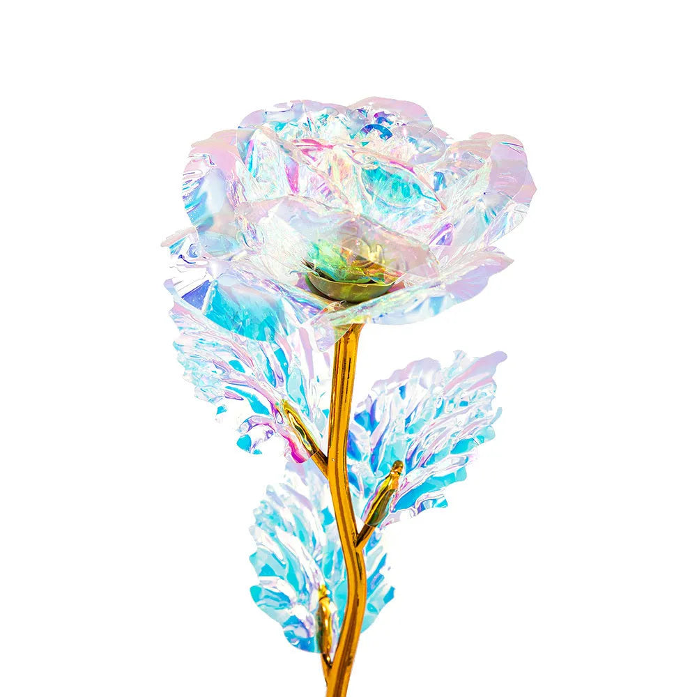 Simulation rose night light bouquet with 20 LED copper wire light, plastic flowers, handmade design