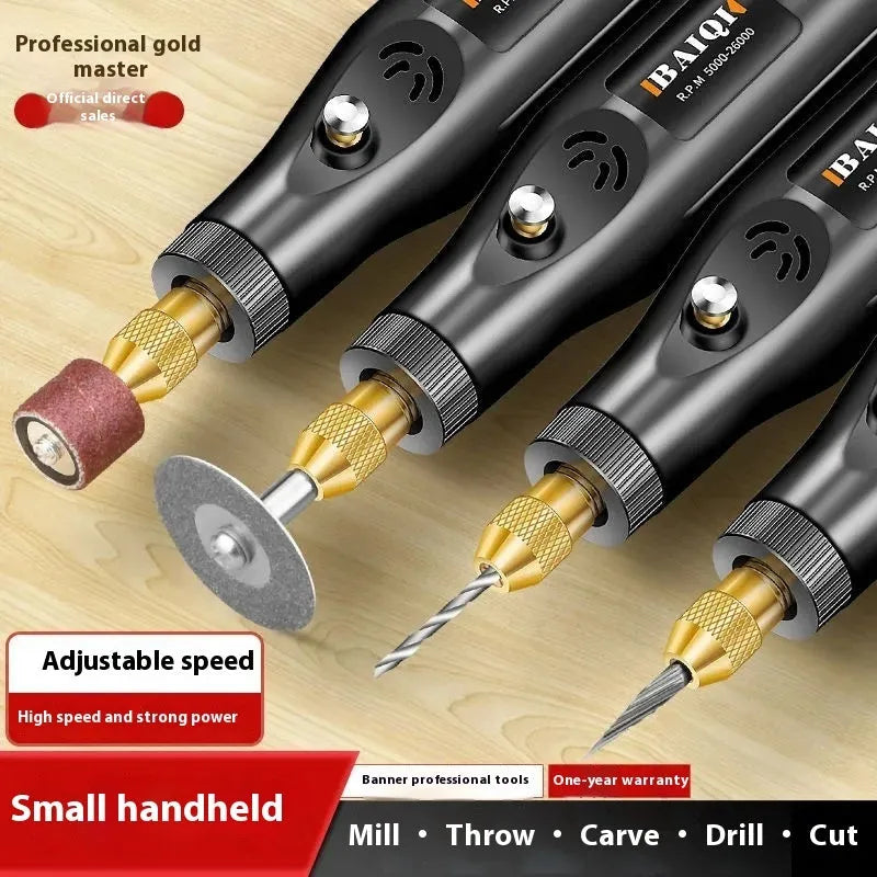 Small handheld 12W right angle electric grinder for weld seam polishing with included drill