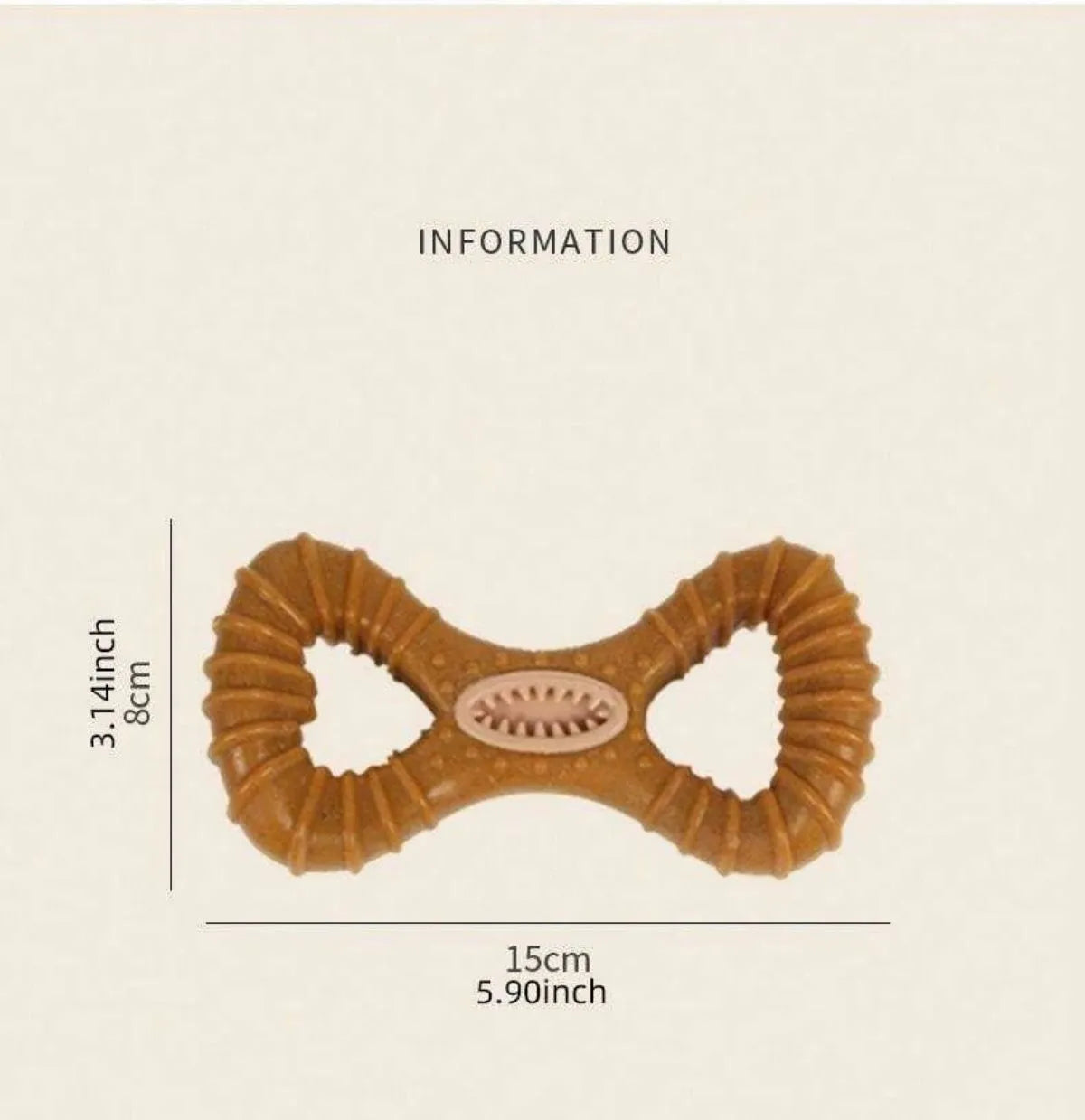 Durable rubber dog chew bone toy in Y-shape and 8-shape designs for teeth cleaning.