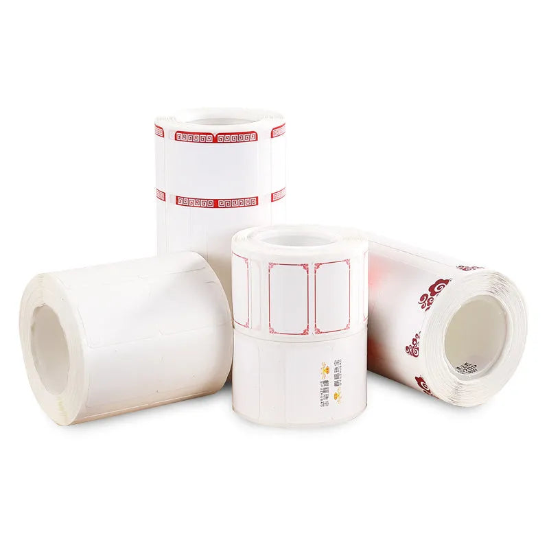 Roll of thermal waterproof self-adhesive label paper in bar shape for B series printers