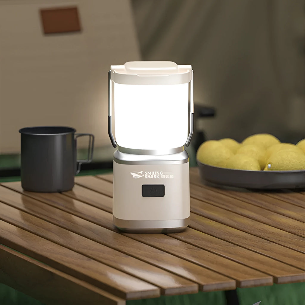 Multi-light source charging camping lantern 6W USB rechargeable 2000mAh Army Green or Khaki plastic outdoor lantern