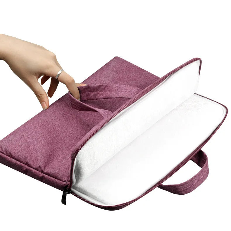 Ant cloth laptop sleeve for MacBook Air Pro with soft handle, available in Apple Gray, on a plain background