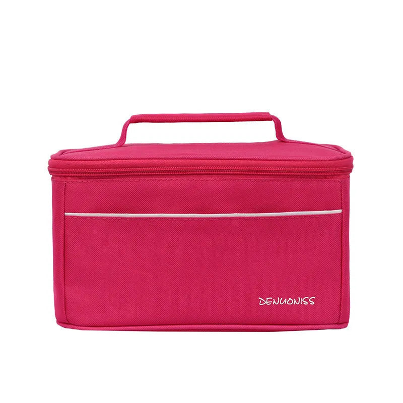 Eco-friendly Oxford cloth picnic bag with zipper closure and soft handle, available in multiple colours