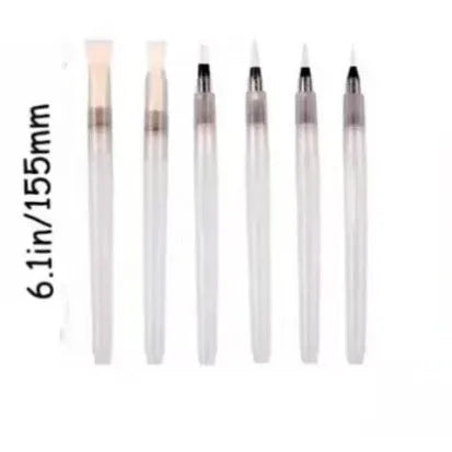Wood pulp painting sponge set with three shapes and fountain pens for cartoon art