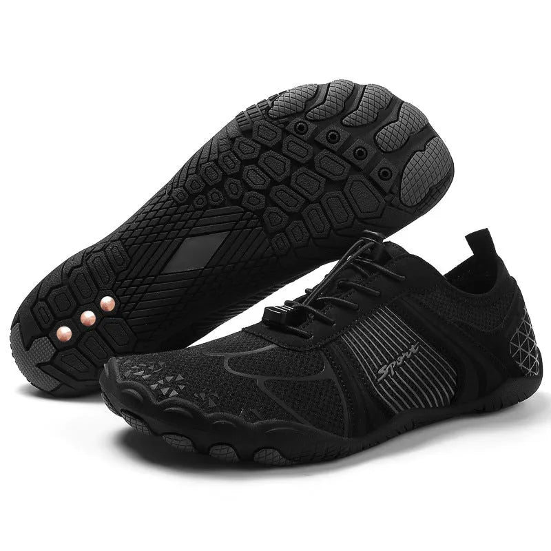 Anti-static conductive shoes with breathable mesh upper, low-top design, available in H08 Black colour.