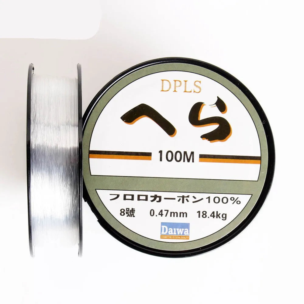 Transparent wine red nylon fishing line on spool, 100 metres, German woven for strength