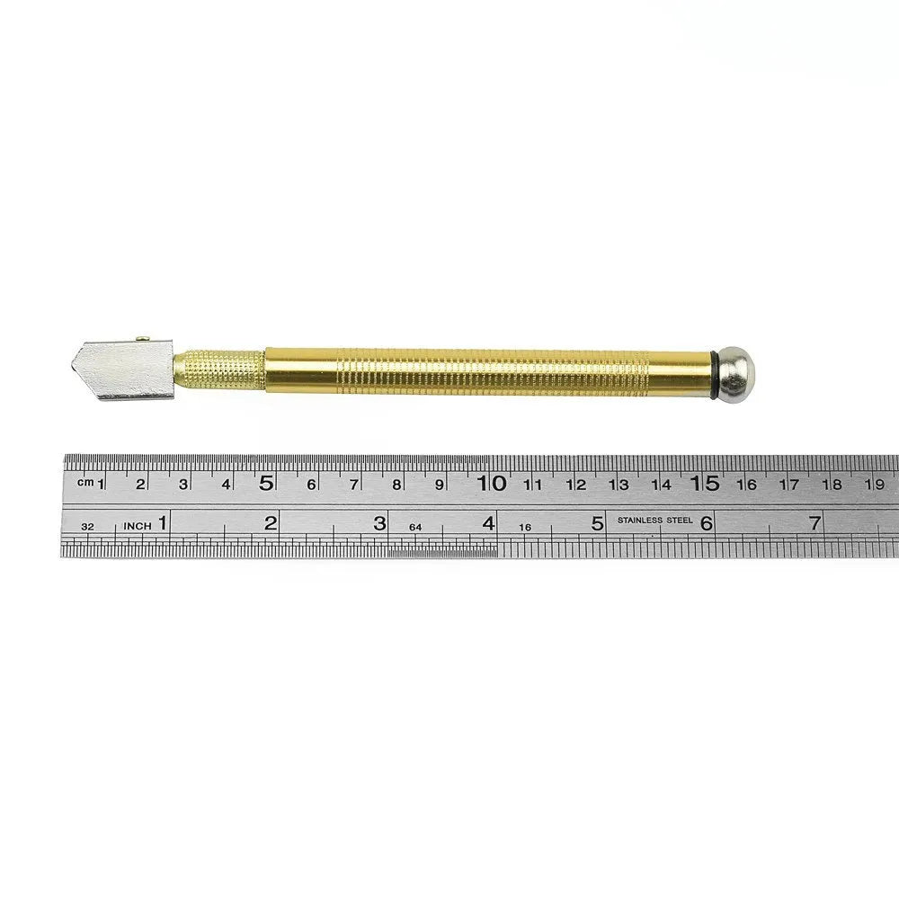 Imported diamond glass cutter tool with metal construction and carbide wheel blade for cutting 2-19mm thick glass