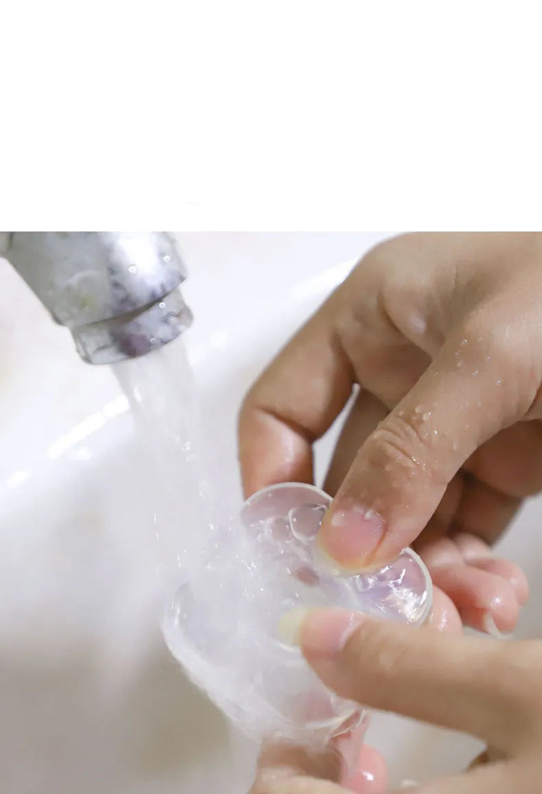 Transparent silicone adhesive gel pads in square and circle shapes for mounting phones and small items
