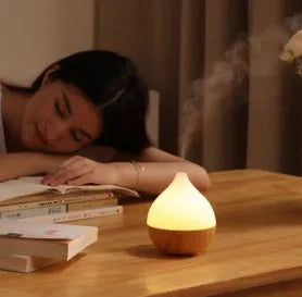 Wood grain finish USB aroma diffuser with 100ml water tank capacity