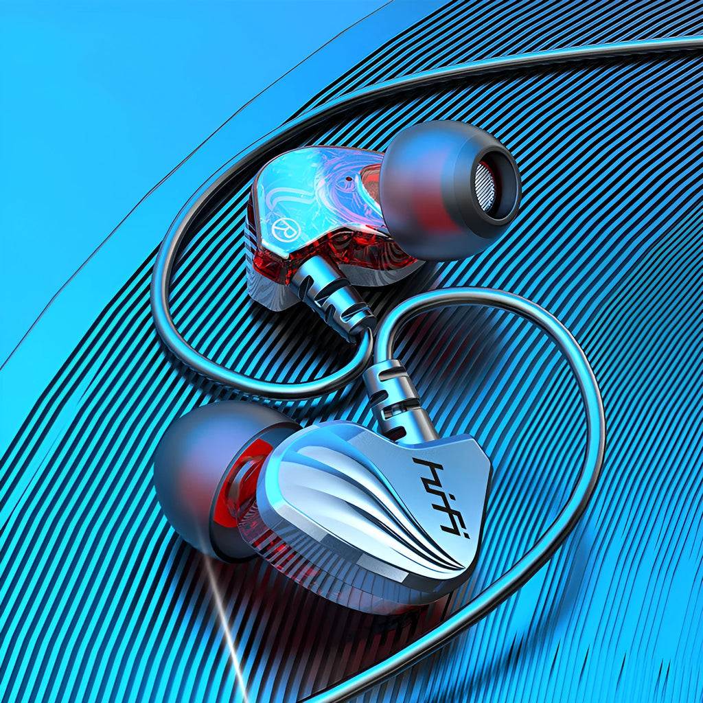 S2000 gunmetal in-ear wired headphones with 3.5mm plug on white background