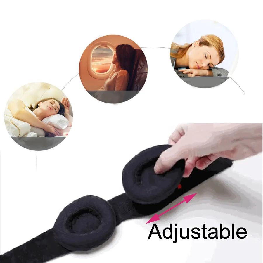 Adjustable 3D sponge eye mask visor in dark gray with contoured design