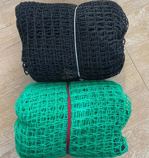 Polyethylene golf practice net in 2x2m or 3x3m, black or green, for stadium and sports ground use