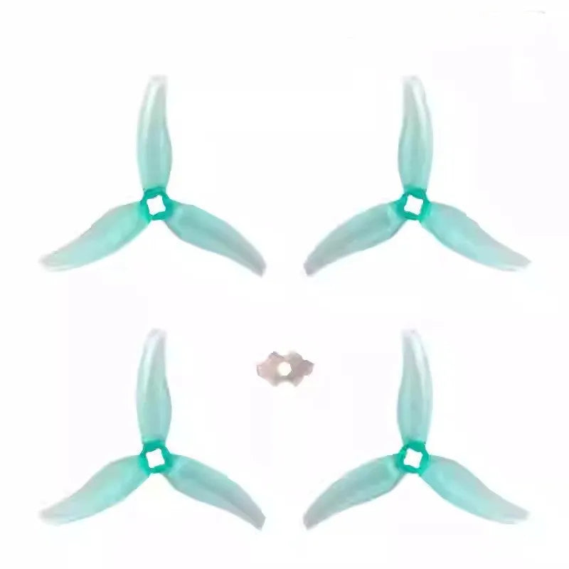 36-inch PVC three-leaf FPV voyage paddle blade set in transparent colours on white background