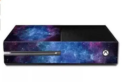 Five blue matt finish vinyl skin stickers for Xbox One console, sealed in an OPP bag.