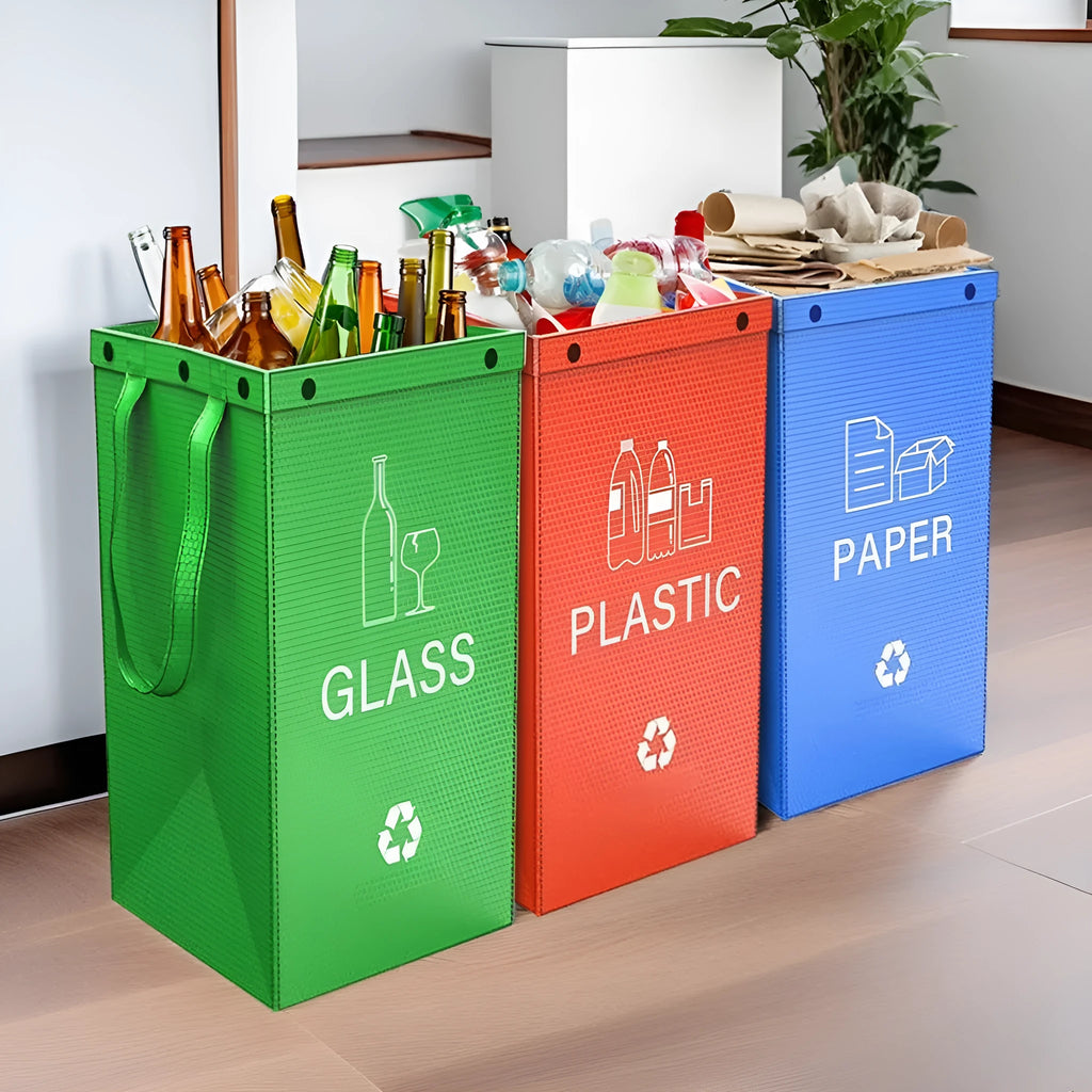 40-litre blue plastic bin bag holder for kitchen waste with visible dimensions