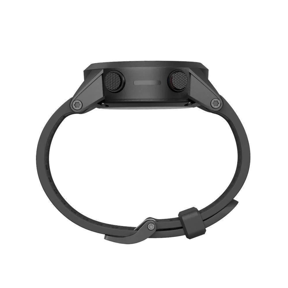 Jiaming compatible 26mm silicone watch strap with black stainless steel buckle in eight colour options.