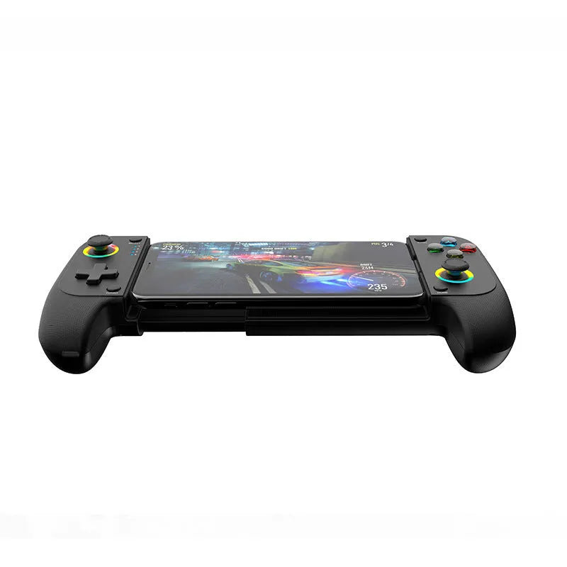 Bluetooth wireless stretching mobile game controller mounted with smartphone