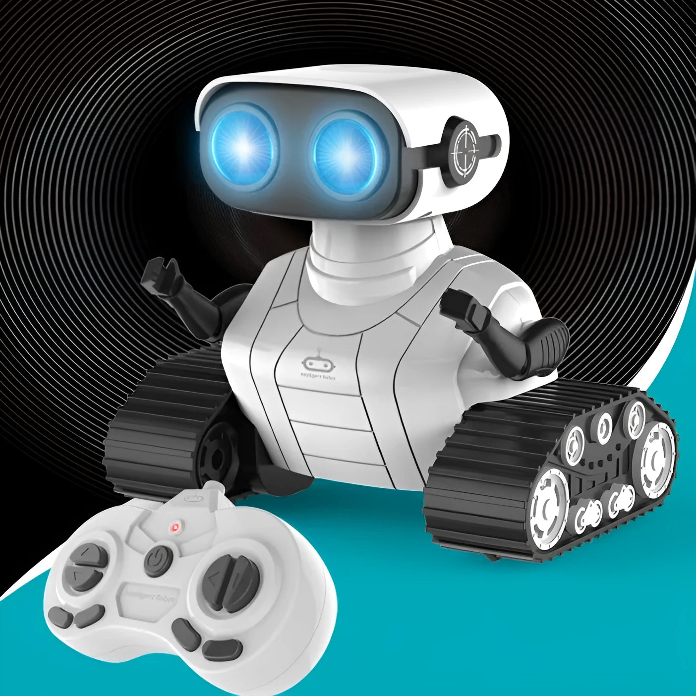 USB rechargeable remote control robot toy for children aged 7-14 years white plastic with sound and light dancing and remote control