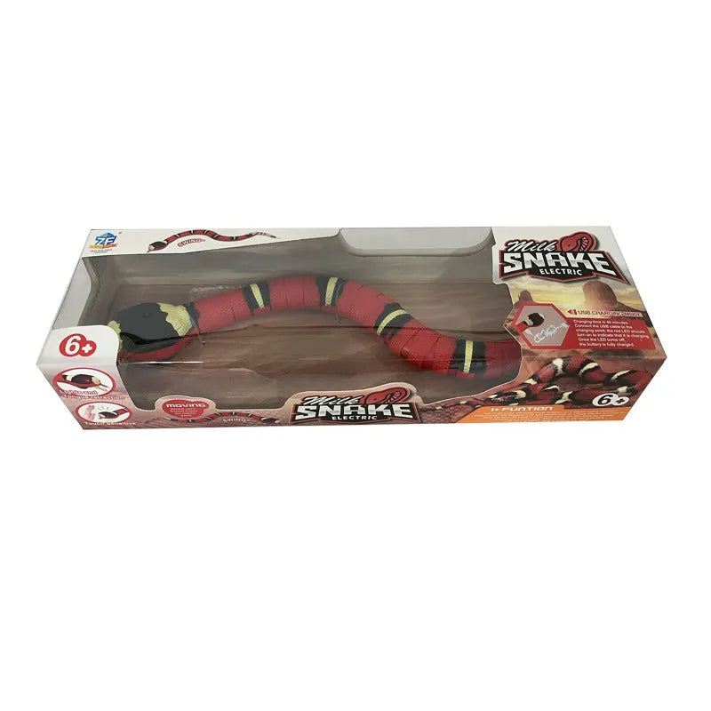Remote control electric snake toy plastic silver ring intelligent obstacle avoidance children 4-6