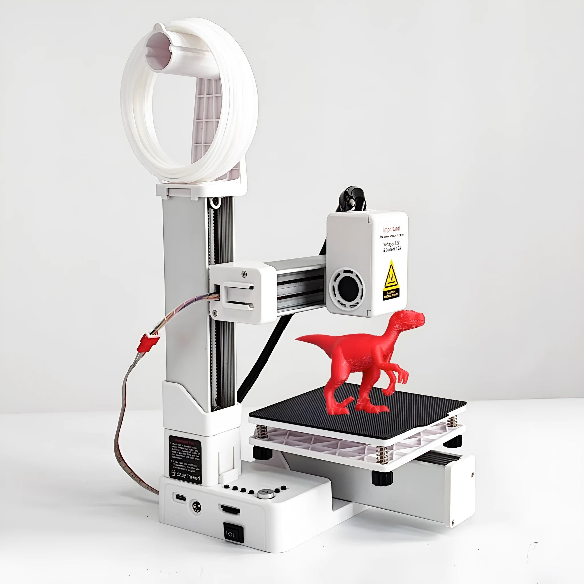 White EasyThreed K10 desktop 3D printer with 175mm build volume for TPU and PLA filament printing