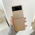 Samsung Z Flip3 flip phone case in solid colours including black, red, gold, and sky blue.