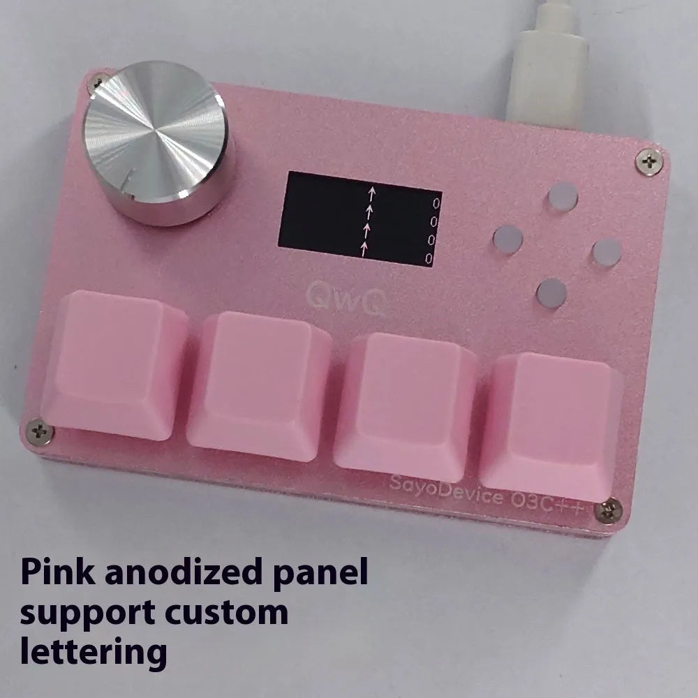 Customisable magnetic axis numeric game keyboard with IPS screen, programmable knob, and RGB backlight