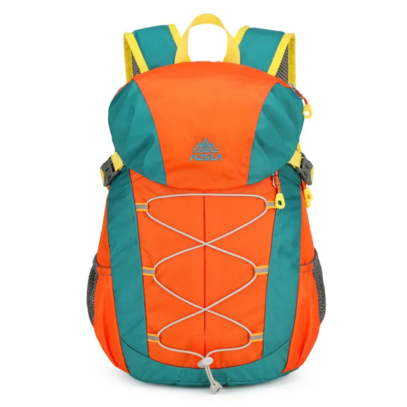 AZELA 20L Colour Block Hiking Backpack in Blue, lightweight polyester daypack for outdoor hiking and travel