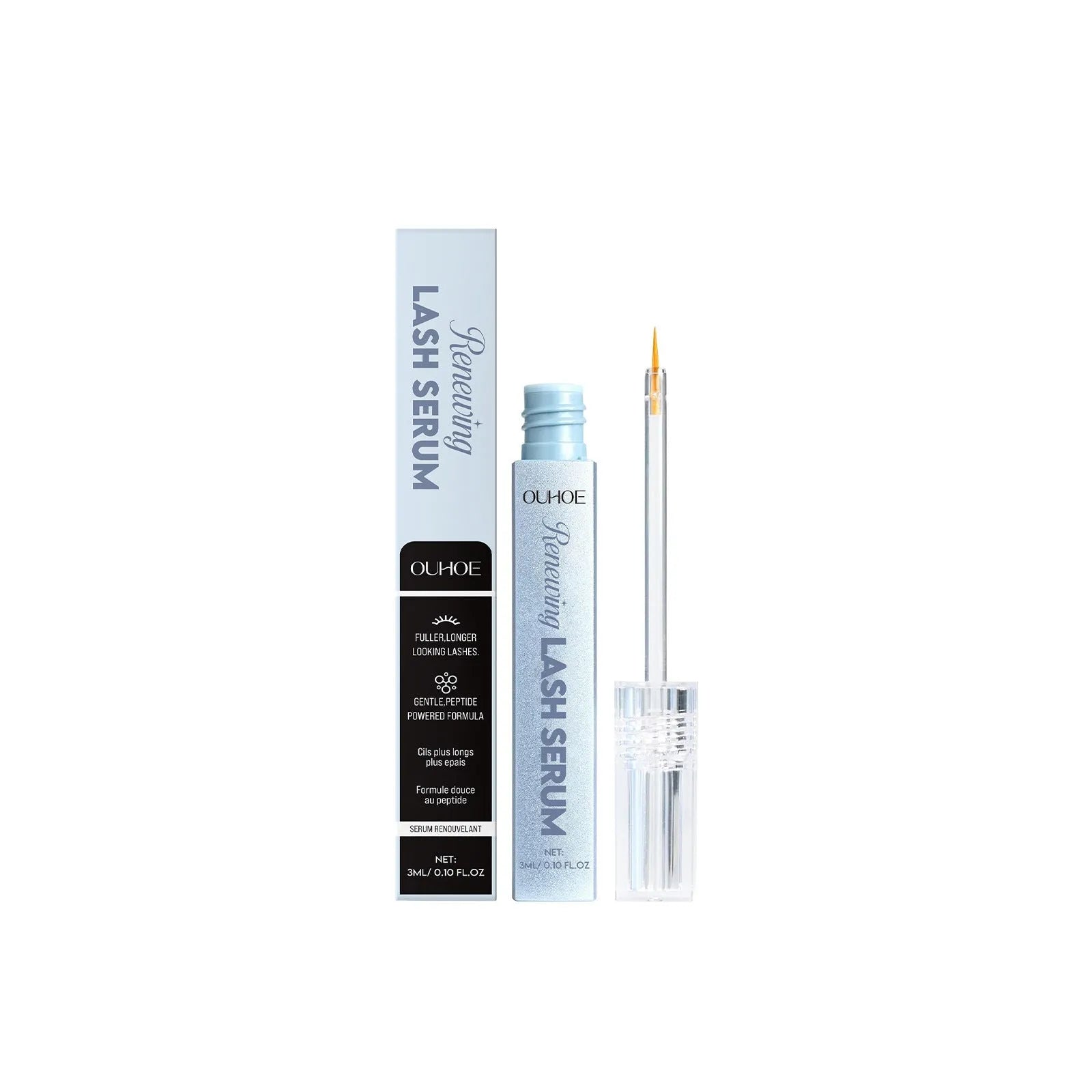 3ml bottle of eyelash nourishing serum with vitamin E and ginger extract