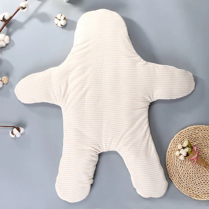 Newborn colour cotton split-leg starfish sleeping bag 85x45cm in photo colour with stripe pattern