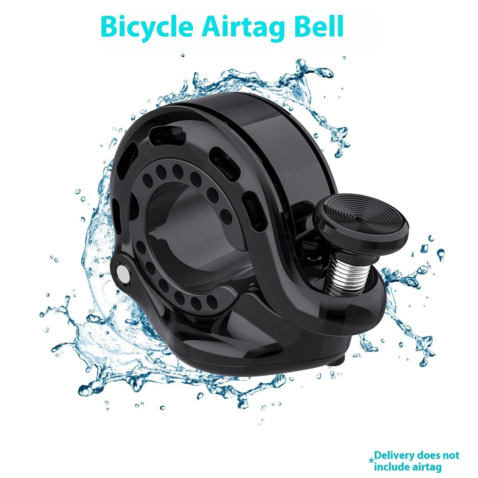 Black aluminium alloy bicycle thumb bell with gaskets and wrench for 22.2mm 25.4mm 31.8mm handlebars