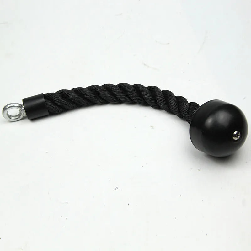 Biceps rope 70cm with nylon rope, PU head, and electroplated all-steel lifting lugs for cable machines