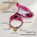 Stainless steel 18K gold plated necklace with geometric pendant and matching bracelet jewellery set
