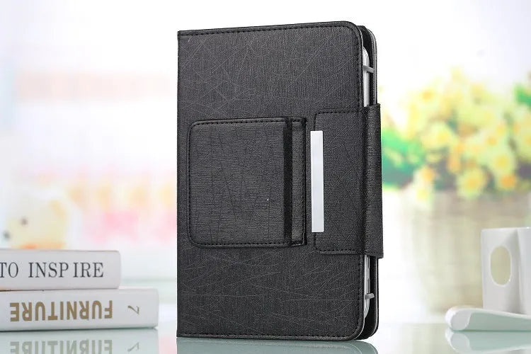 Universal Bluetooth keyboard holster, aluminium alloy flip sleeve, 20 x 12.5 x 0.5 cm, black white blue rose red gold
