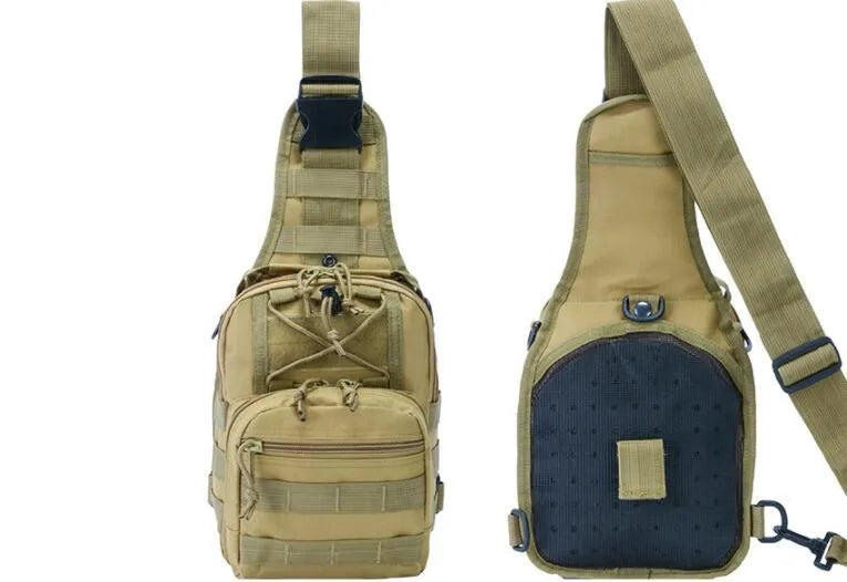 Tactical shoulder bag Oxford 600D encryption in jungle camouflage with main compartment and strap