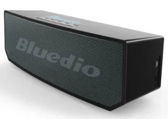 Black Bs-6 cloud smart speaker with 52mm drivers and micro-USB charging port.