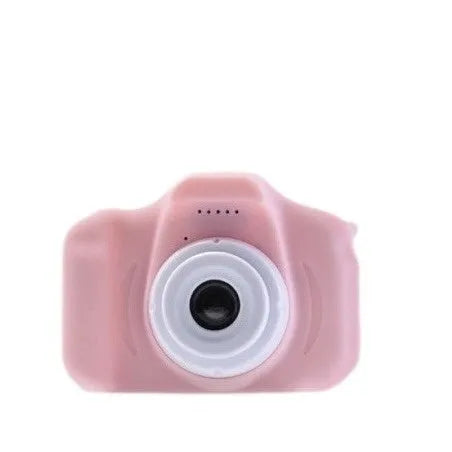 Children's digital camera toy in blue with photo, video, and sticker modes
