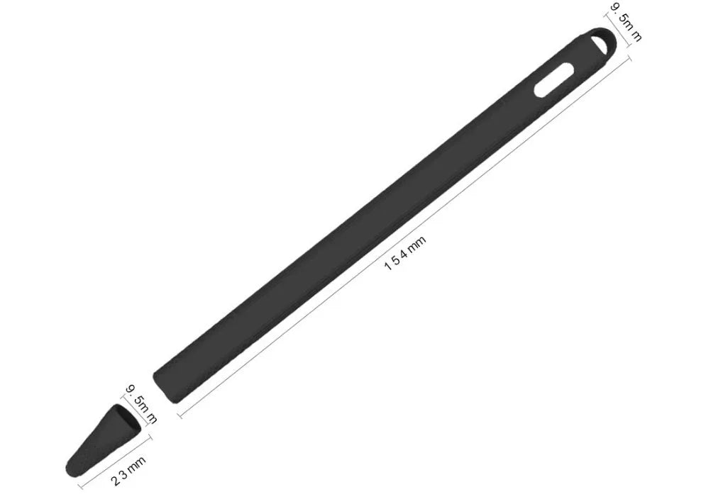 Silicone protective cover set for Apple Pencil 2 in peppermint green with storage case, showing non-slip grip design and magnetic charging compatibility