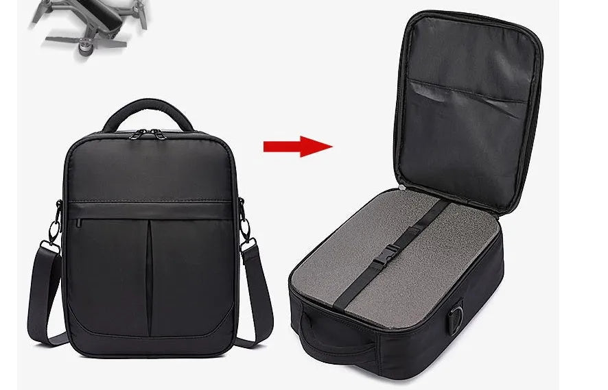 Black Oxford fabric men's messenger bag showing front and side profile