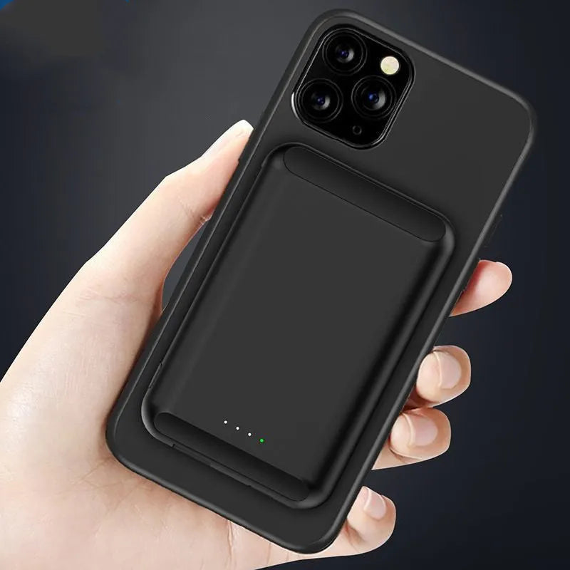 Son magnetic wireless power bank in various colours showing compact size of 85x55x12.5mm