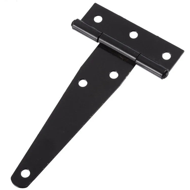 Fixed T-shaped iron hinge for outdoor wooden doors and gates in multiple sizes